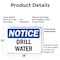 Signmission Drill Water, 18 in W x Rectangle, Plastic OS-2PACK-NS-P-1218-L-11544 - alternate 8